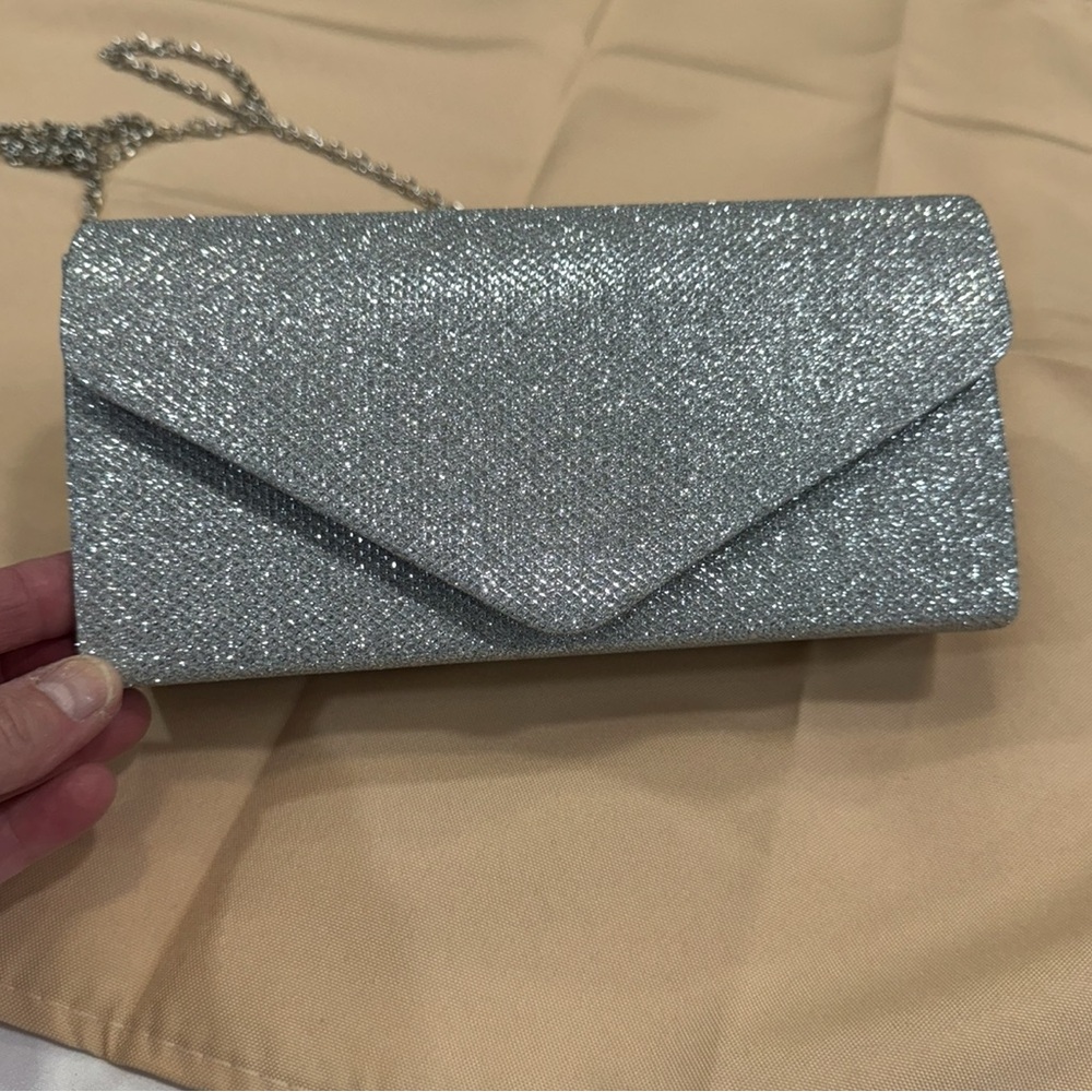 Elegant Silver Clutch Bag